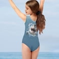 thumbnail image 3 of Maillot de Bain une Pièce pour Filles 3-14 Col en V Maillot Sans Manches, 3 of 5