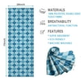 thumbnail image 2 of Blue White Checkerboard Checkered Pattern Hot Yoga Mat Towel Non Slip for Hot Yoga - Quick-Drying Yoga Mat Cover with 4 Corner Pockets with Travel Bag - Hot Yoga Towel Non Slip 70"x26", 2 of 6