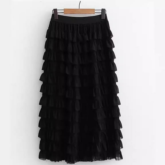 Taylonsss Women's Tulle Midi Skirt Puffy Ball Gown Party Wedding Evening Bridesmaid Dress