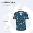 thumbnail image 3 of Lsque Cartoon Space1 Pattern Mens Polo Golf Shirts Funny Graphics Shorts Sleeve Button Shirts Baseball T-shirt-X-Large, 3 of 7