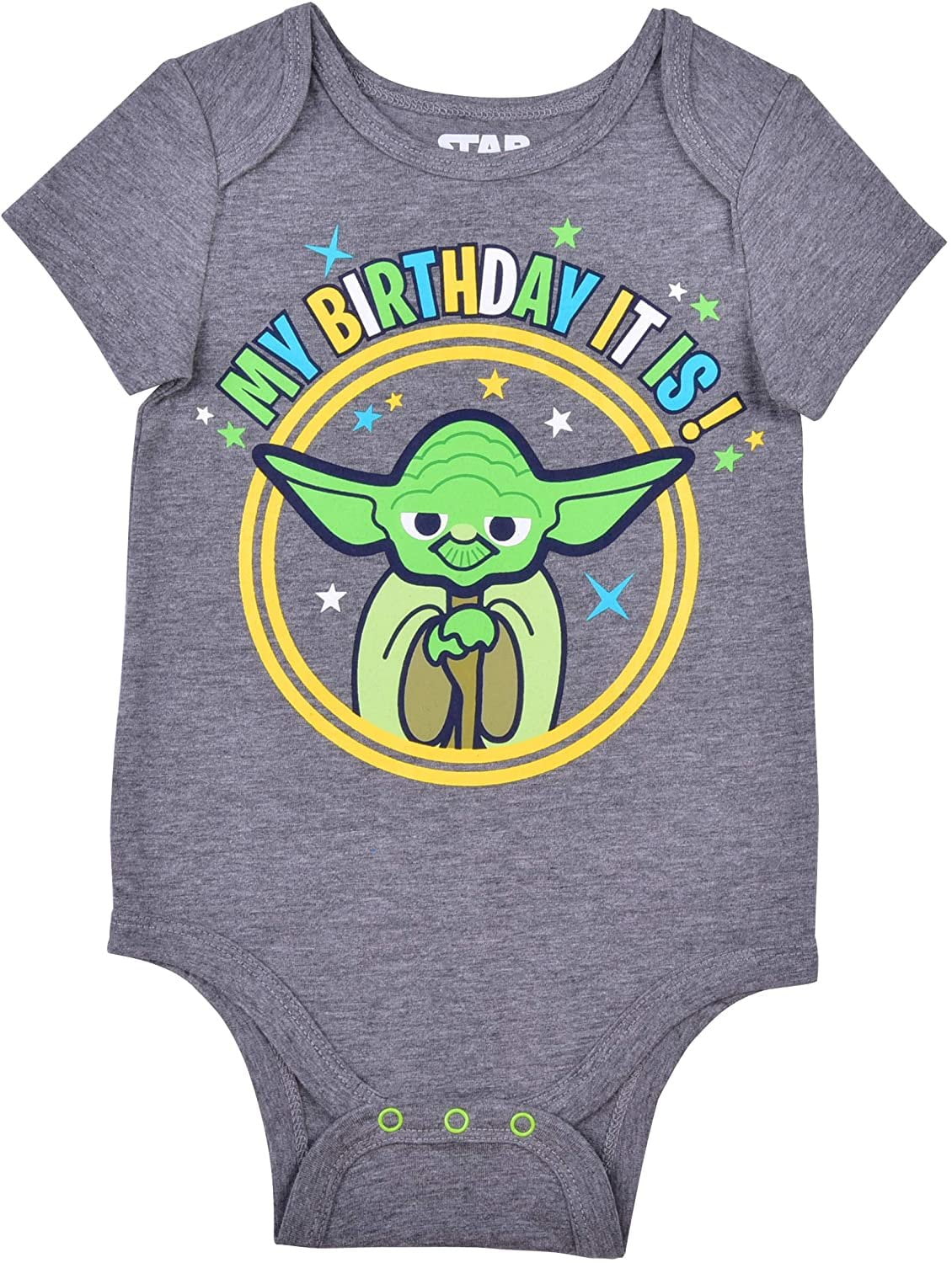Star Wars Short Sleeve Onesie, Birthday Baby Milestone Romper, Yoda