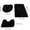 Black, variant on Bathroom Rugs Sets 3 Piece,U-Shaped Toilet Floor Mat Rugs Toilet Lid Cover Mat,with PVC Point Rubber Backing, Black