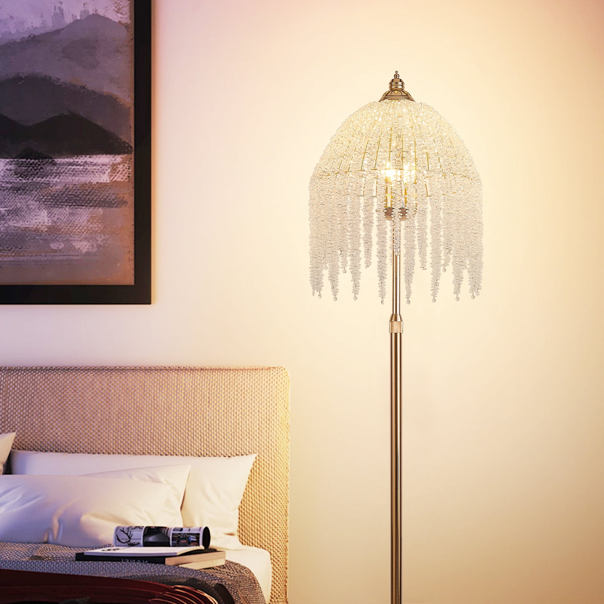 Floor Lamps for Living Room,Minimalist Style Floor Lamp with On/Off Foot Switch Energy-saving Environmentally Friendly Durable and long-lasting