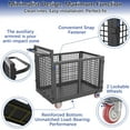 thumbnail image 4 of Heavy Duty Foldable Platform Truck Cart with Wheels - 1800 LBS Capacity Collapsible Push Dolly with Cage for Warehouse & Industrial Moving, 4 of 8