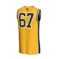 thumbnail image 3 of Unisex GameDay Greats Gold West Virginia Mountaineers Lightweight Collegiate Basketball Fashion Jersey, 3 of 3