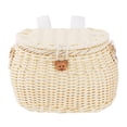 thumbnail image 2 of LJNYFDC Easy Clean Bike Basket Hand Woven Bicycle Basket E Scooter Storage Container Large Capacity Strong Load Bearing Bike Handlebar Basket with Straps, 2 of 7
