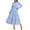 30# Light Blue, variant on Women's Fall Maxi Dress Long Sleeve V Neck Tiered Ruffle Flowy A Line Cocktail Party Dresses Green M