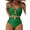 Green, variant on SHEWIN Swimsuit for Women 2 Piece Bathing Suits High Waist Bikini Sets Texture Swimming Suits Full Coverage Beach Essentials Blue M