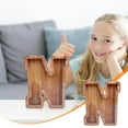 thumbnail image 2 of Gallickan Piggy Banks for Kids Boys Girls, Wooden Letter Piggy Bank Alphabet Coin Bank with Initial, Encourages Early , Gifts for Birthday, Christmas, N, 2 of 6