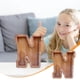 thumbnail image 1 of Lata de ahorros de madera con letras en inglés, lata de ahorros de vidrio transparente, alcancía, 1 of 6