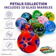thumbnail image 3 of Marble Genius Collectors Marbles, Petals Design, 16mm (⅝ Inch), 10 Handmade Glass Marbles, Gifts for Marble Lovers, Gifts for Kids Ages 3+, 3 of 6