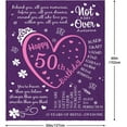 thumbnail image 6 of 50th Birthday Gifts For Women Blanket 50" X 60", Happy 50th Birthday Decorations, 50 Year Old Birthday Gift Ideas, Fifty 1975 Birthday Gifts For Women, Best Gifts For Women Turning 50 Blankets, 6 of 7