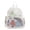 White, variant on Star Decor PU Tote Backpack, Harajuku Pin Collector Rucksack with Clear Window, Durable Bag for Daily Outings, 17.32 Inch (Yellow)