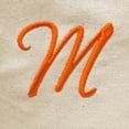 thumbnail image 3 of DALIX Personalized Shopping Tote Bag Monogram Orange Ballent Zippered Letter- M, 3 of 8