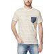 thumbnail image 1 of Buffalo David Bitton playera básica de bolsillo de mezclilla para hombre, blanco roto, XXL, 1 of 1