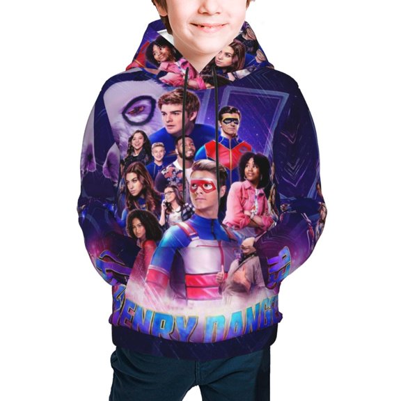 Youth Cartoon Hoodie Fashion Long Sleeve Kids Pullover Coat Casual Hoody Hooded Sweatshirts for Boys Girls