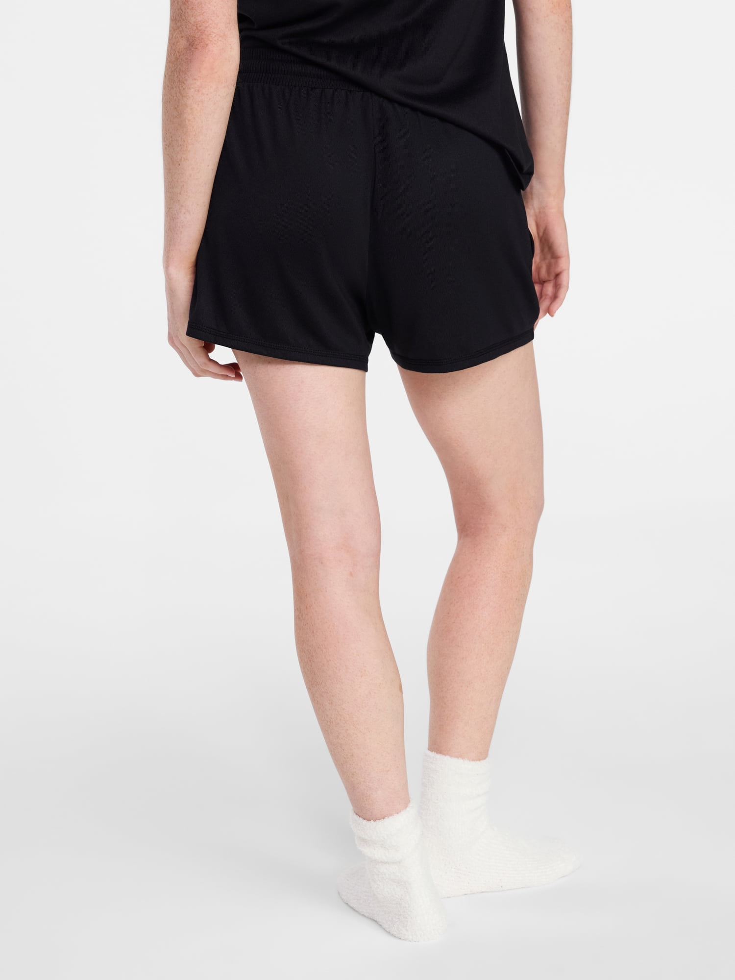 Joyspun Women's Cozy Lounge Collection Hacci Knit Sleep Shorts, 3" Inseam, Sizes XS-3X