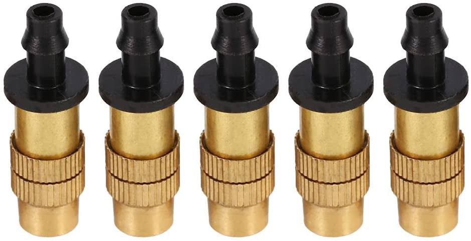 7 Pipe Nozzle Thread Brass Atomizing Nozzle Spray Head 5Pcs Adjustable 4 