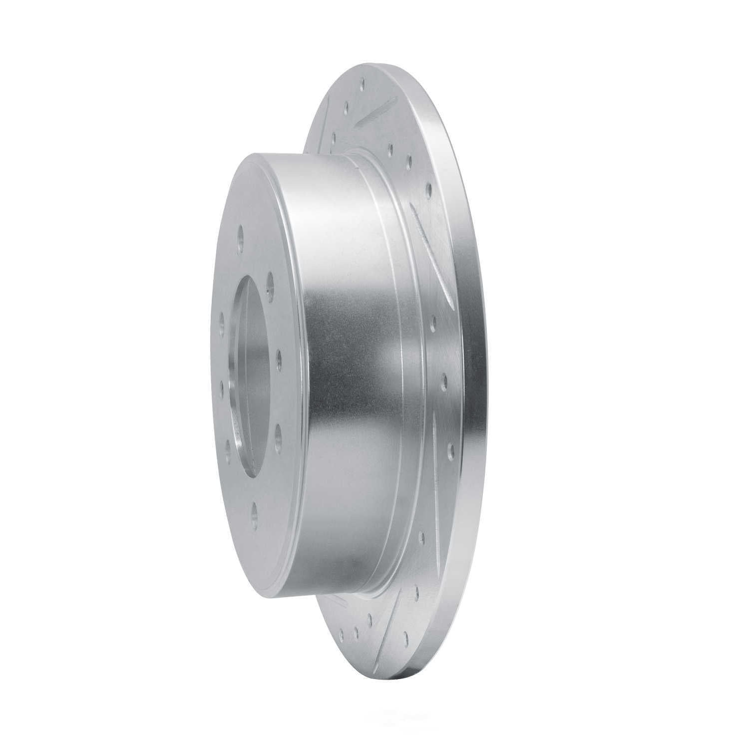 Dynamic Friction Company 631-67075L DFC Brake Rotor - Drilled And Slotted - Silver