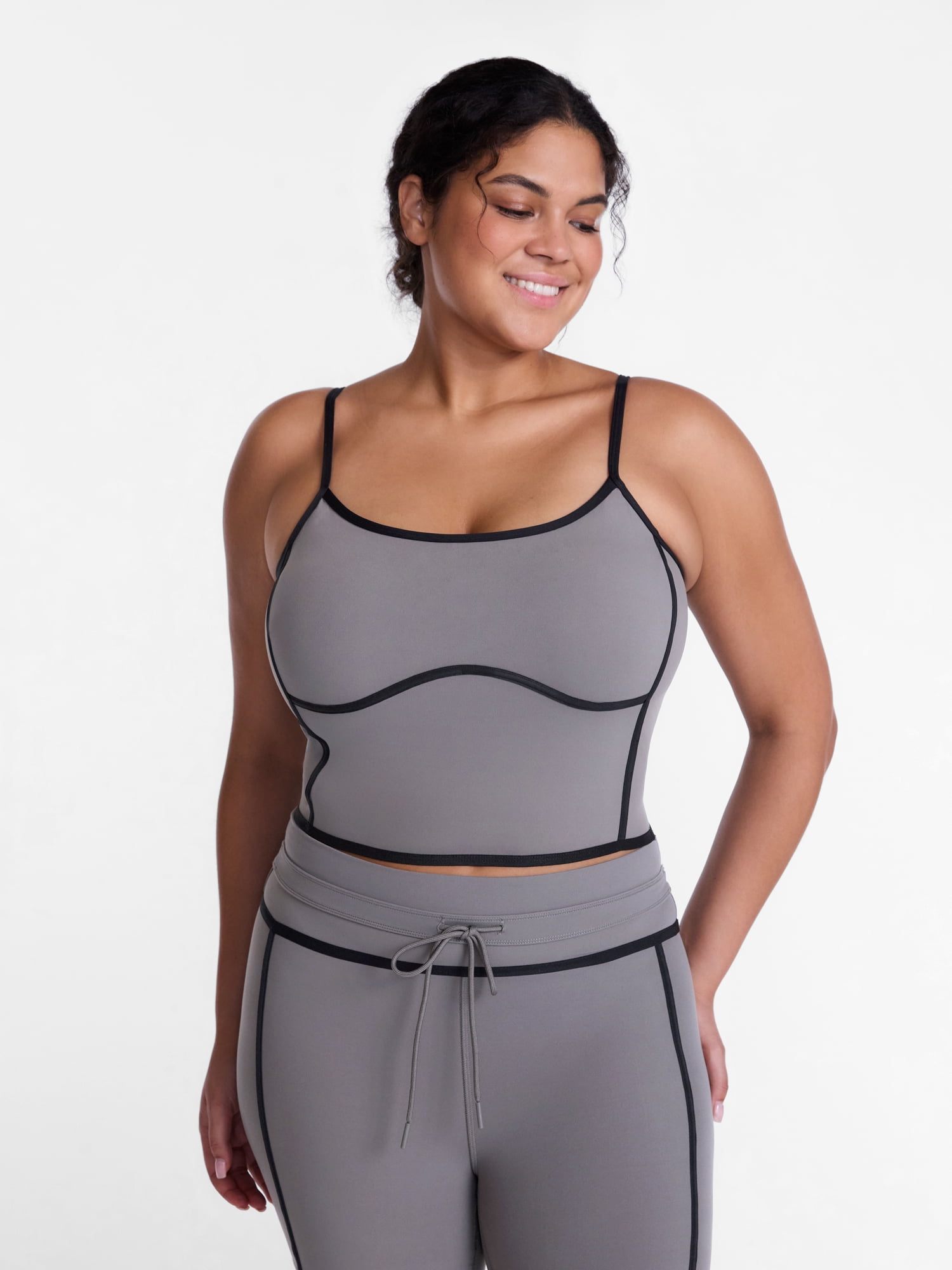 Avi Women's SoftSculpt Tipped Tank Bra, Sizes XS-XXL