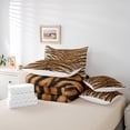 thumbnail image 6 of jejeloiu Jungle Tiger Striped 7pcs Bedding Comforter Set,Rustic Wildlife Hunting Queen Bedding Sets,Brown Black Queen Sheet Sets For Adult,Microfiber Bedroom Decor Reversible, 6 of 8