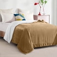 thumbnail image 3 of Elegant Comfort Soft, Reversible Sherpa Blanket, Flannel Fleece Throw for Couch and Bed, Warm and Plush Winter Blanket, Full, Taupe, 3 of 5
