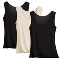 thumbnail image 3 of Trgacdwlo 3 Pack Women's Tank Tops Slim Fit Stretchy Casual Layering Basic for Everyday Wear Sleeveless Scoop Neck Undershirt, 3 of 10