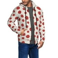 thumbnail image 2 of Naloa Abstract Red Polka Dot Men’s Hoodies, Zip up Hoodie, Sweatshirts,Hoodies for Men Sizes S-3XL-3X-Large, 2 of 5