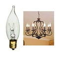 thumbnail image 2 of 12 Pc Candelabra Night Light Bulbs 60 Watt Clear Flame Tip 120V Decor Chandelier, 2 of 2