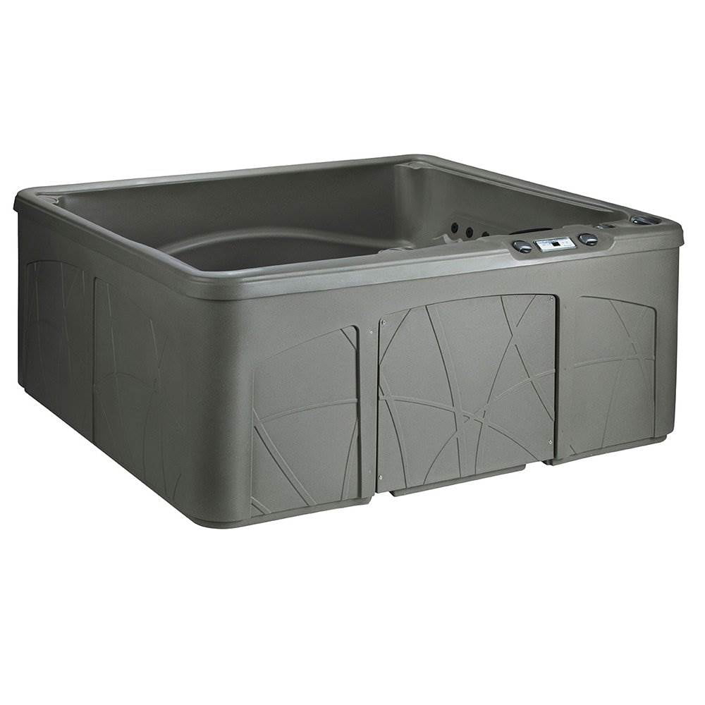 Lifesmart LS350DX Pillow Bundle 5-Person Outdoor Patio Hot Tub Spa W/ 28 Jets & Cover, Taupe with Spa Pillows included!