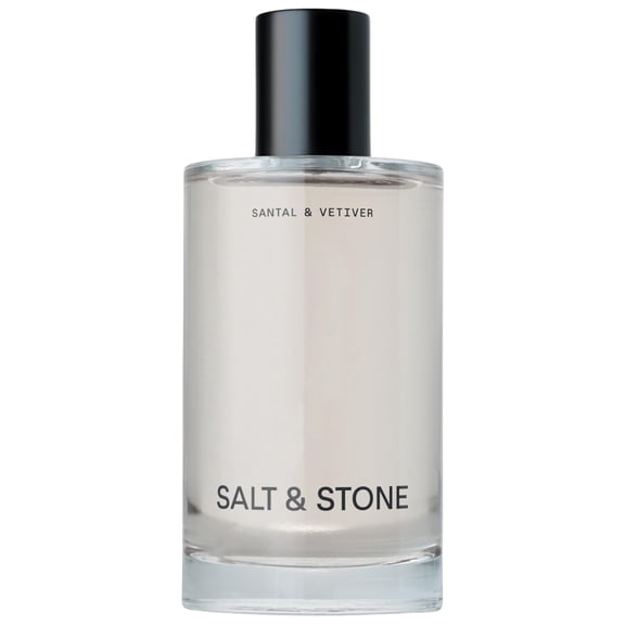 Niebla corporal de sal y piedra, aroma santal y vetiver, perfume para el cuidado de la piel y spray corporal para mujeres y hombres, fragancia hidratante con glicerina y algas rojas, vegano, libre de