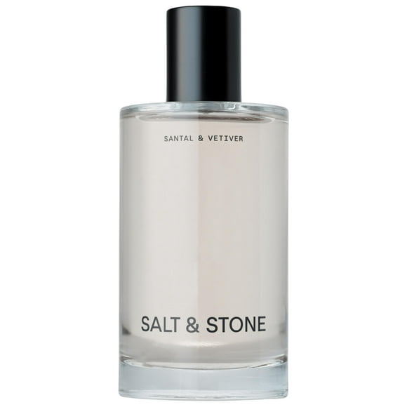 Niebla corporal de sal y piedra, aroma santal y vetiver, perfume para el cuidado de la piel y spray corporal para mujeres y hombres, fragancia hidratante con glicerina y algas rojas, vegano, libre de