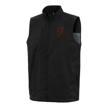 Men s Antigua Black San Francisco Giants Brisk Full-Zip Vest