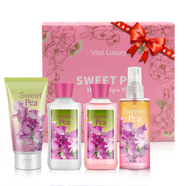 Kit de baño y cuerpo Vital Luxury Sweet Pea con loción y gel de 88 ml