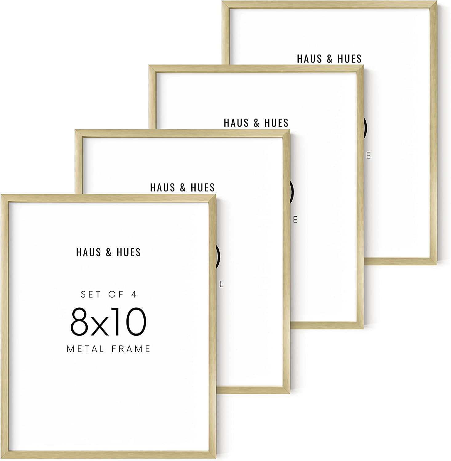 Haus and Hues 8x10 Gold Frames for Gallery Wall Set of 4 8x10 Picture Frames for Wall, 8x10