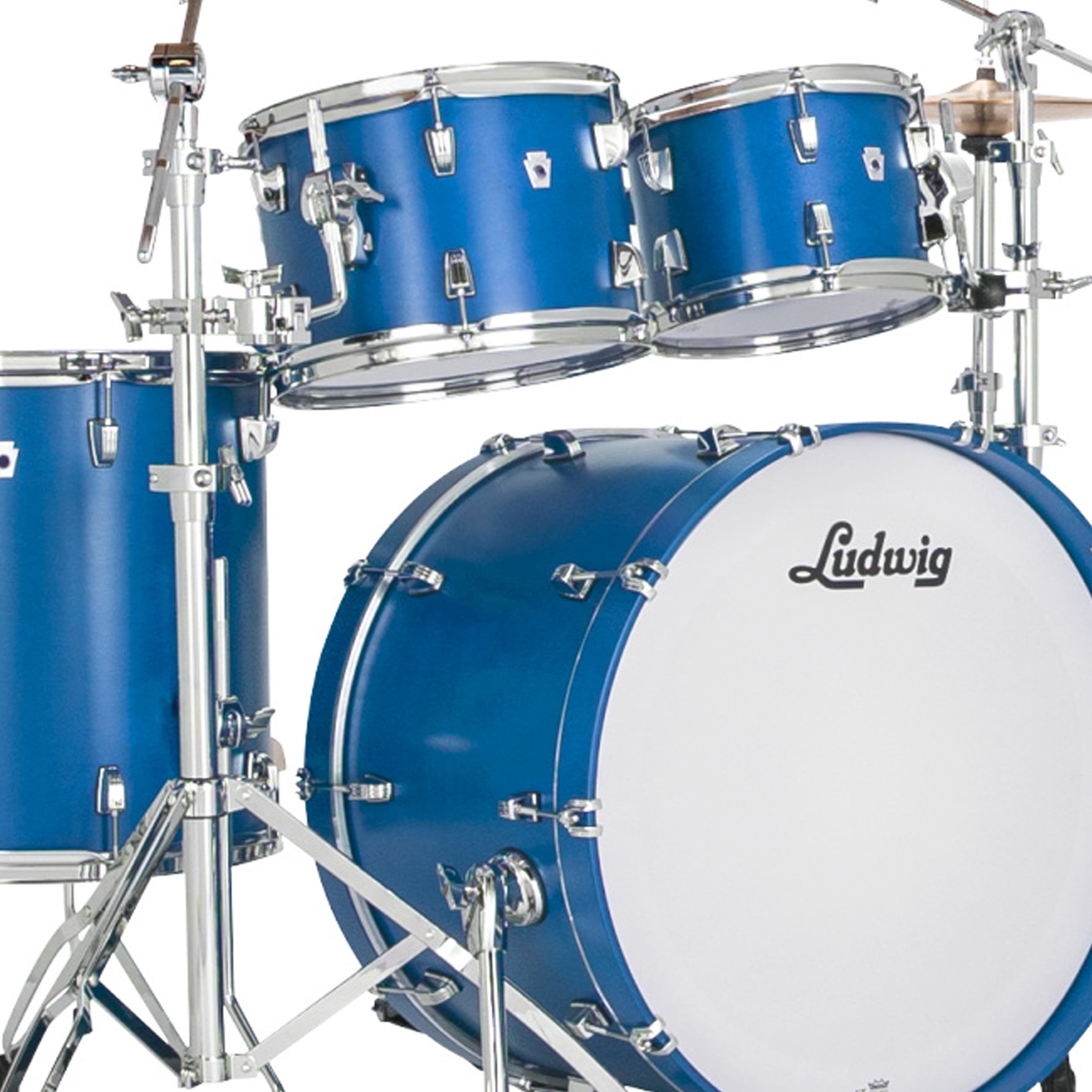 Ludwig NeuSonic 4-Piece Mod 2 Shell Pack With 22" Bass Drum Satin Royal Blue