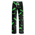 thumbnail image 4 of Halloween Pajamas Women Pumpkin Ghost Stretchy Soft Lightweight Orange Pj Pants Halloween Outfits, 4 of 5
