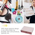 thumbnail image 2 of Desktop Drawer Organizer, Waterproof Dustproof Plastic DIY Combination Multi Layer Stackable Drawer Storage Case ,Striped Pink 2 Drawers, 2 of 5
