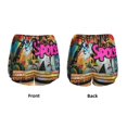 thumbnail image 3 of Balery Graffiti Lamp Urban Scene Pantalones cortos deportivos para mujer con forro y dos bolsillos, elásticos, para entrenamiento, gimnasio, yoga-XX-Large, 3 of 7