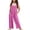 Pink, variant on MNordicNest Girls Summer Sleeveless Wide Leg Jumpsuit Casual Solid Color Romper With Pockets Loose Fit Overalls For Toddler Kids Versatile Dailywear