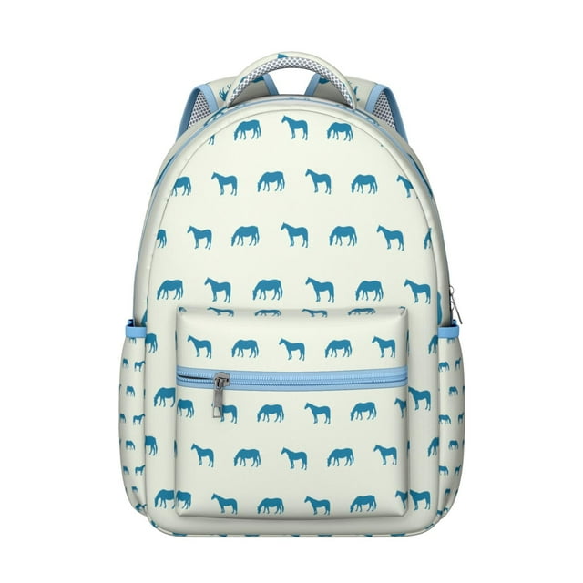 Horse Foal Pony Wild Horse Farm Student School Backpack Floral Unicorn Retro Rural Cute Rainbow Print Pattern Book Bag