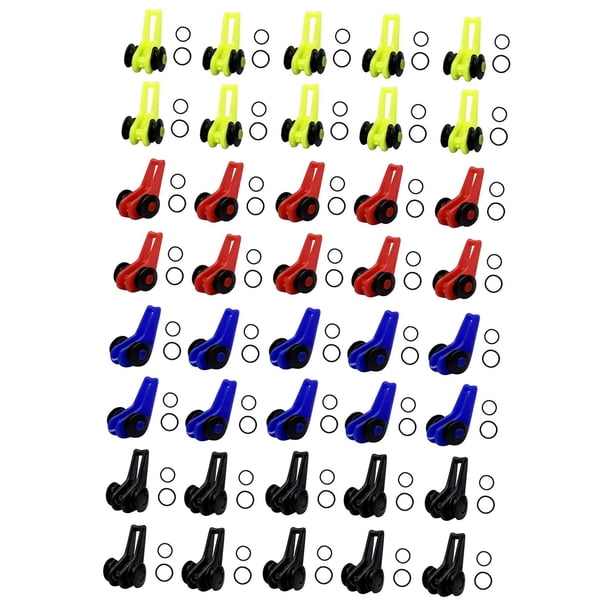 40 piezas anzuelos de pesca Keeper caña de pescar Hook Keeper Mini con 2 juntas tóricas de goma gancho Keeper para señuelos Durable caña de pescar