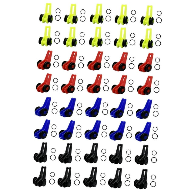 40x Anzuelos de pesca Keeper Caña de pescar Hook Keepers Portátil Ajustable Señuelo Keeper Aparejos de pesca Accesorio 4 colores Caña de pescar Hook