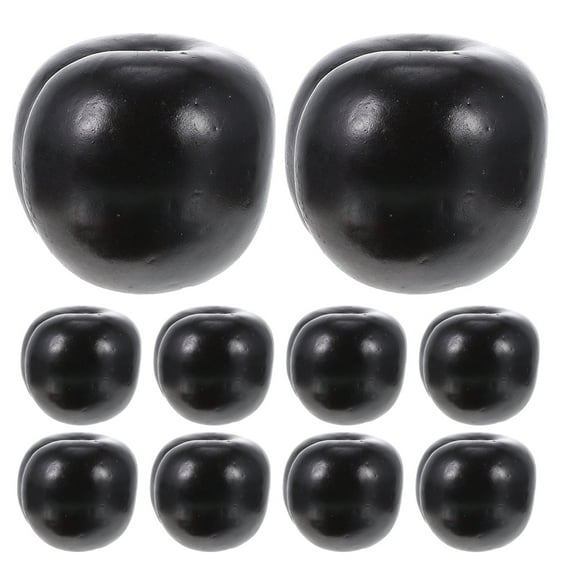 OUNONA 10Pcs Artificial Black Plums Foam Fruit for Elegant Table Display and Kitchen Decor