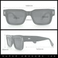 thumbnail image 4 of Hipster Thick Plastic Horn Rim Rectangle Gentleman Fashion Sunglasses Matte Black - Brown, 4 of 8