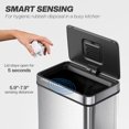 thumbnail image 4 of HOMCOM Sensor Trash Can with Soft-Close Lid, 13.2 Gallon Sensor Garbage Can, 4 of 10