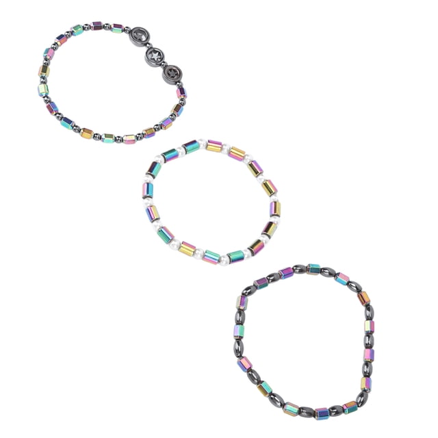 Juego De Tobilleras Magnéticas De Hematita, Pulsera De Tobillo Adelgazante, Antihinchazón, 3 Piezas, Equilibrio, Ansiedad, Promueve La Digestión, Alivio Del Dolor Para Hombres Y ANGGREK Otros