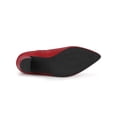 thumbnail image 5 of BLISSFUL STEP Women's Strap Decor Point Toe Block High Heels Ankle Boots, 5 of 8