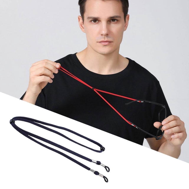 ziyahi Eyeglass Strap Non-Slip Stretchy Universal Rope Eyewear Retainer Sports Dark Blue