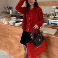thumbnail image 1 of Suéter tipo cárdigan con bola tridimensional de estilo coreano para mujer, chaqueta tipo cárdigan de punto dulce y suave de nuevo estilo para otoño e invierno, 1 of 5